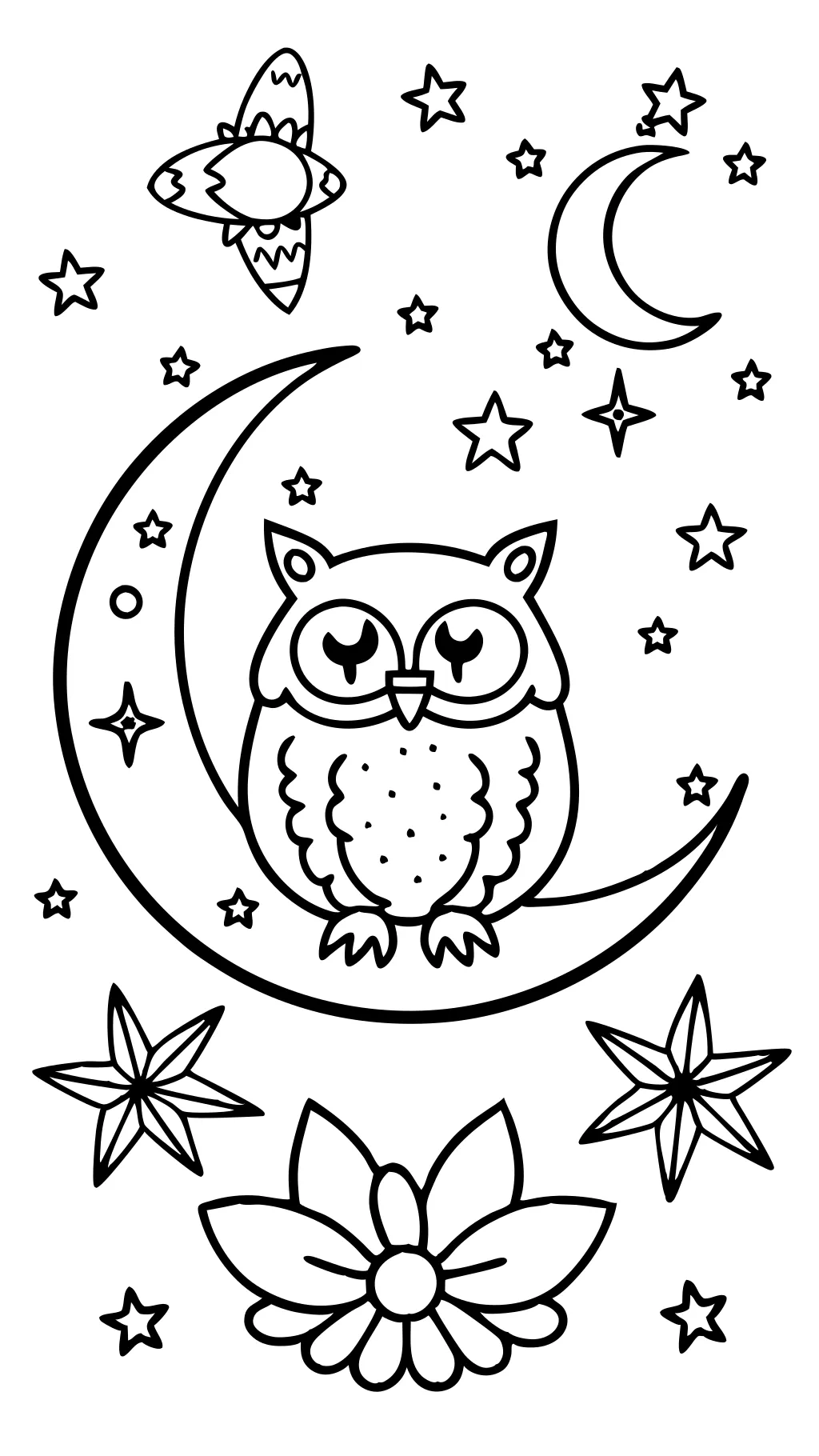 coloriages de la lune